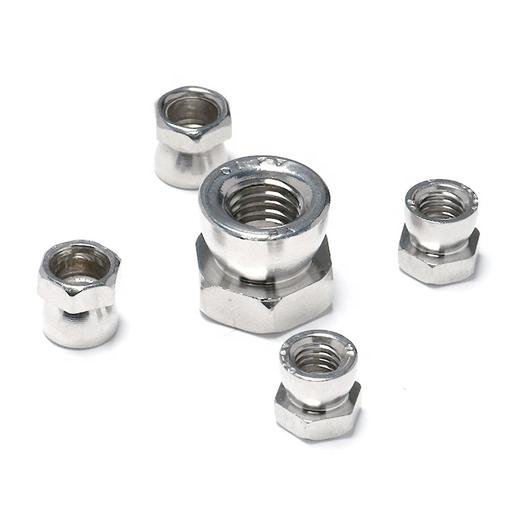 Customized A2 SS304 Anti Theft Twist Security Hex Breakaway Nuts M6 M8 Hex Tamper Proof Shear Nut
