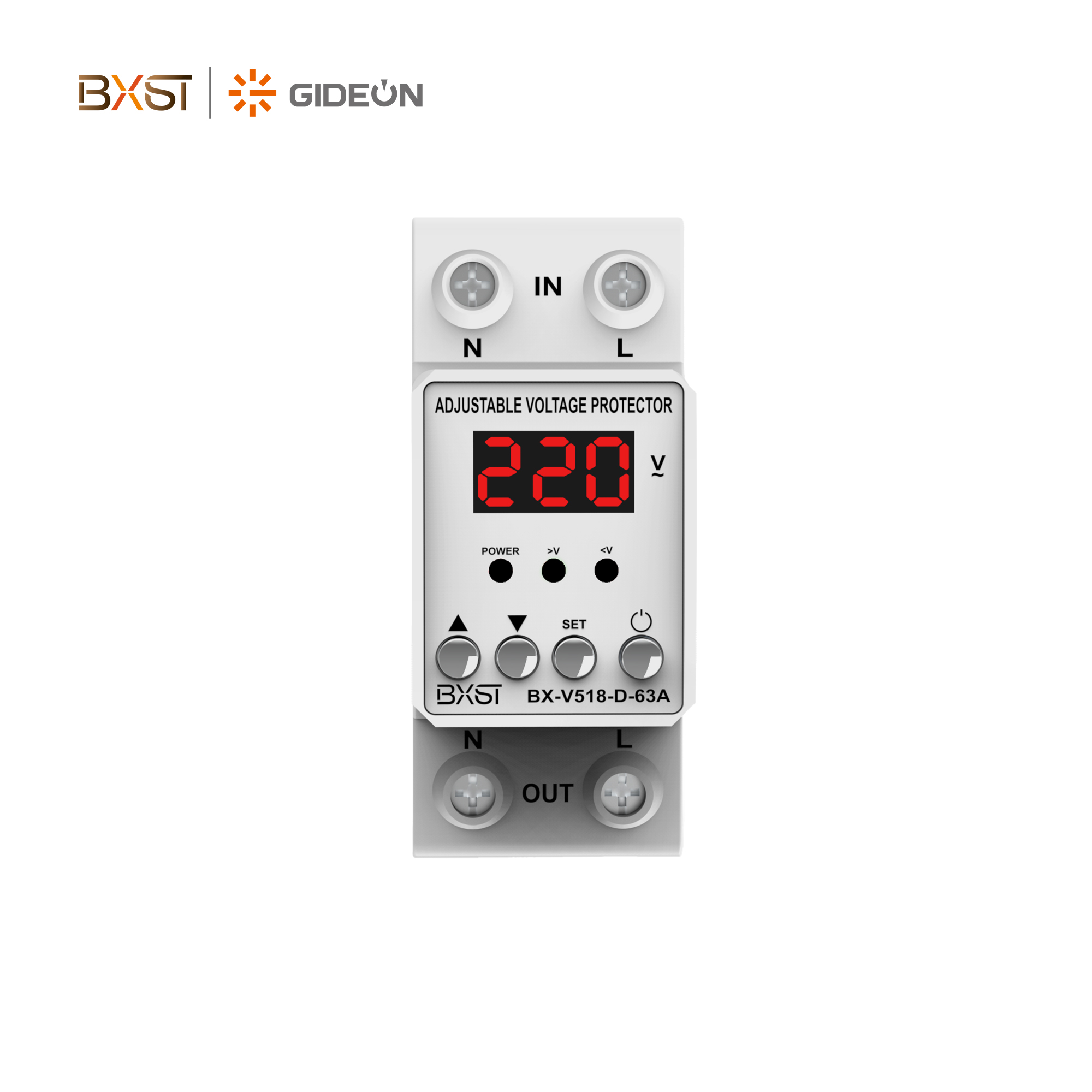 For Din Rail Single Phase AC 63A Adjustable Voltage Protection Device Automatic Voltage Protector for Home Appliances