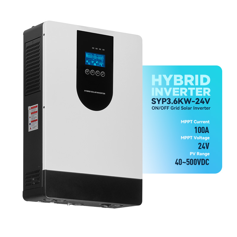 KUNGF SOLAR  3.6KW Hybrid Solar Inverter Single Phase Pure Sine Wave Solar Inverter with LED Display Inverter Converters