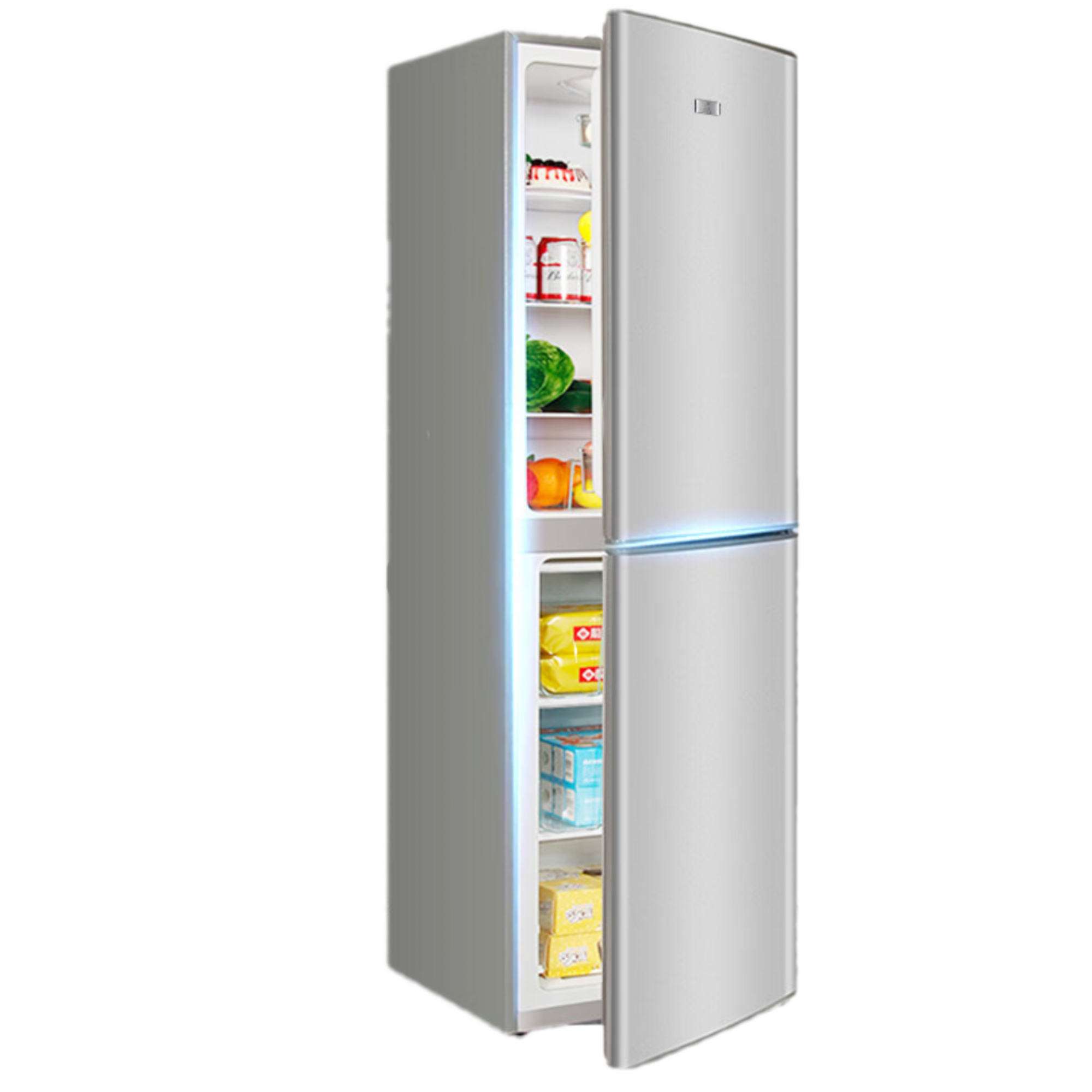 228L Smart Home Bottom-Freezer Refrigerator with Double-Door Electric Freezers for Households and Hotels