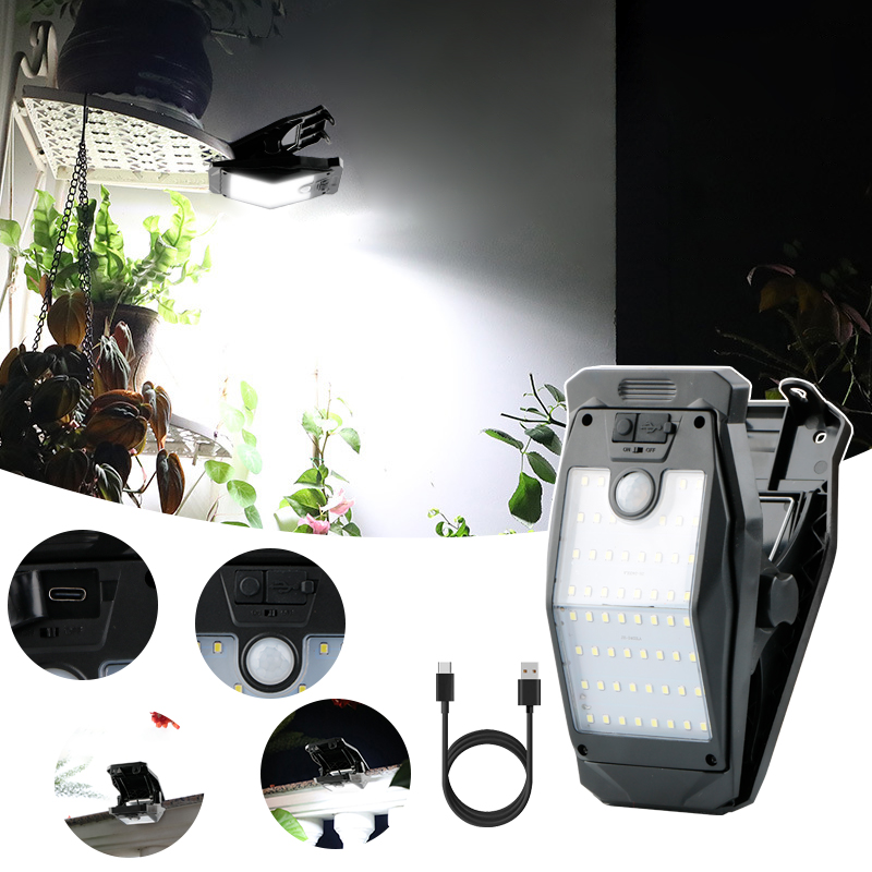 TOACH Solar Clip Light 3500K Warm White Split Solar Panel IP65 Waterproof High CRI 90 No Drill Wall Lamp for Fence Yard Garden