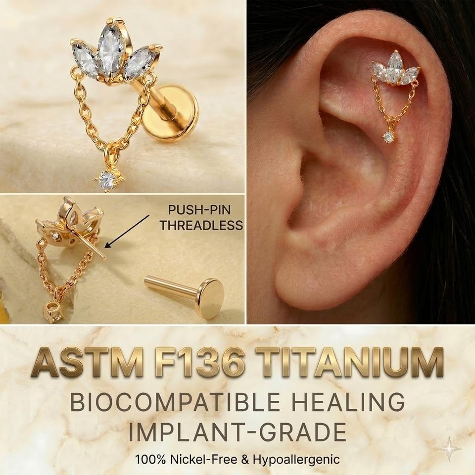 Серьга JIAXIN (Implant Grade Titanium)