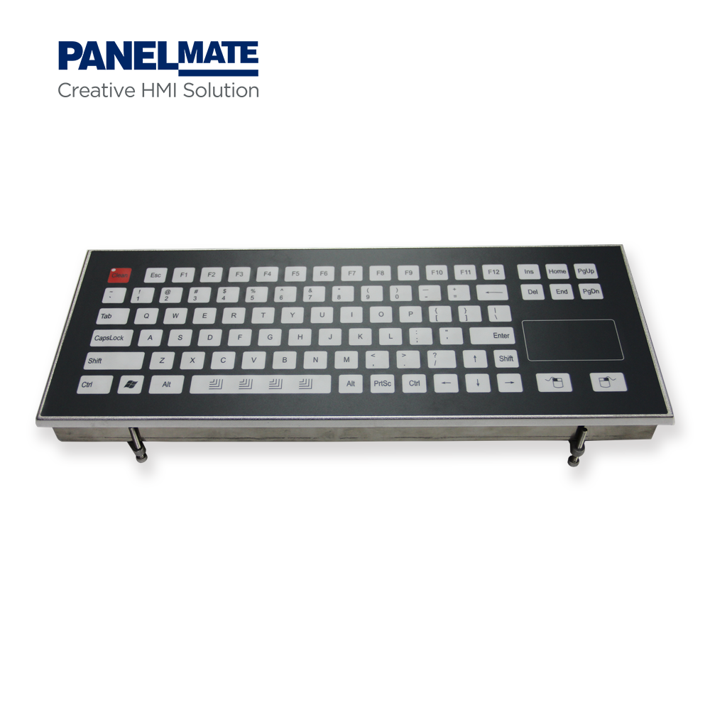 IKB21170 Custom CNC Control Panel-mount Industrial Keyboard IP65 Waterproof USB 24V 86Keys CNC Keyboard