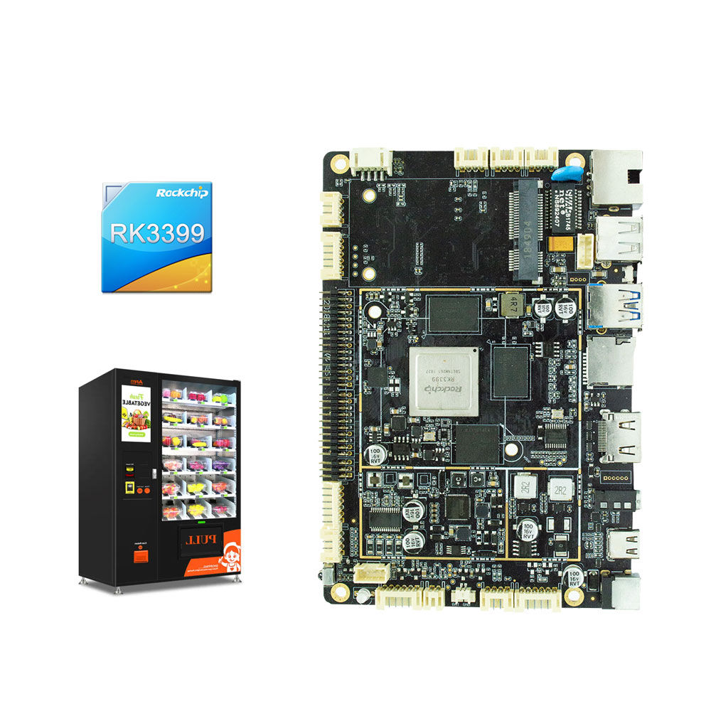 Rockchip RK3399 6 core CPU 4GB+32GB Digital Signage Advertising Machine Low Power Motherboard