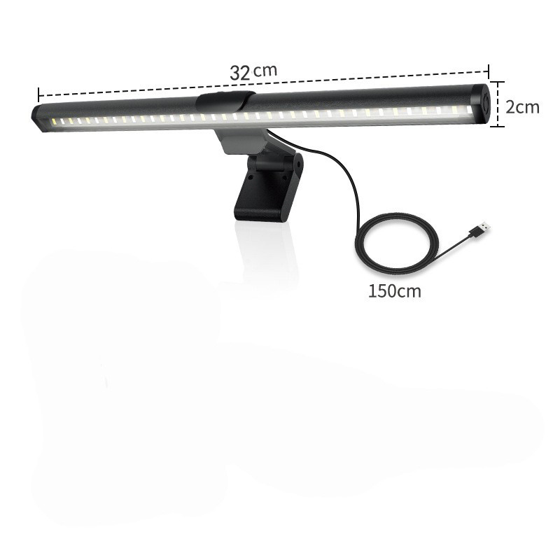 USB Powered Modern LED Task Lamp Dimmable Eye-Care E-Reading Desk Lamp Aluminum Body Touch Office Computer Monitor Lighting