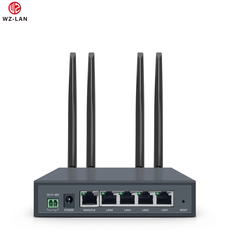 WZ-LAN High-performance Wi-Fi 4G Wireless Industrial Router AC1200Mbps RS232/485 Serial Port 4 LAN 1 WAN/LAN MT7621AT+MT7615D