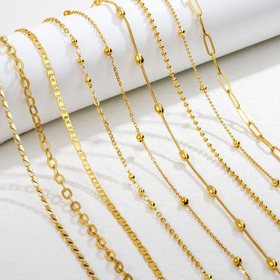 Цепь с 18K позолотой (Multiple Styles)
