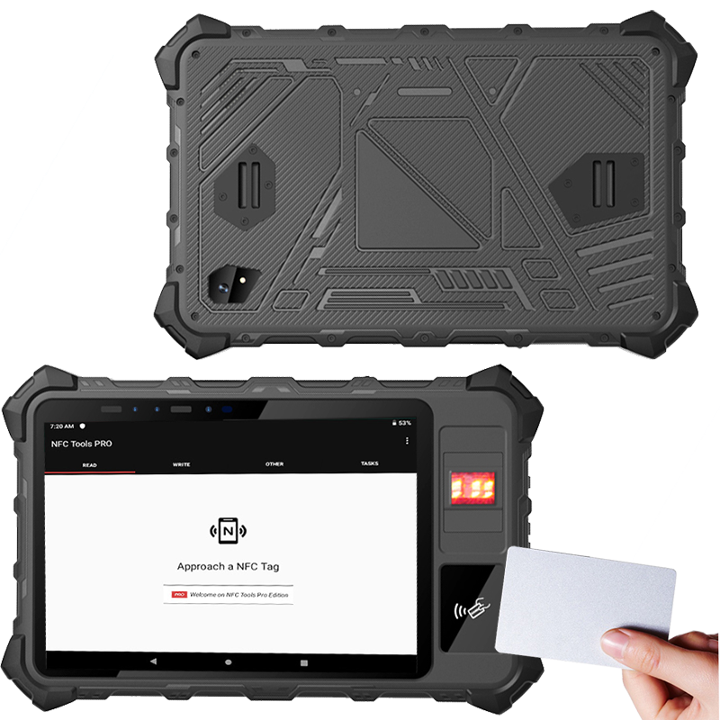 8 Inch Android 11 Rugged Tablet Iris Fingerprint Barcode Scanner Smart RFID NFC Card Reader Secure Face