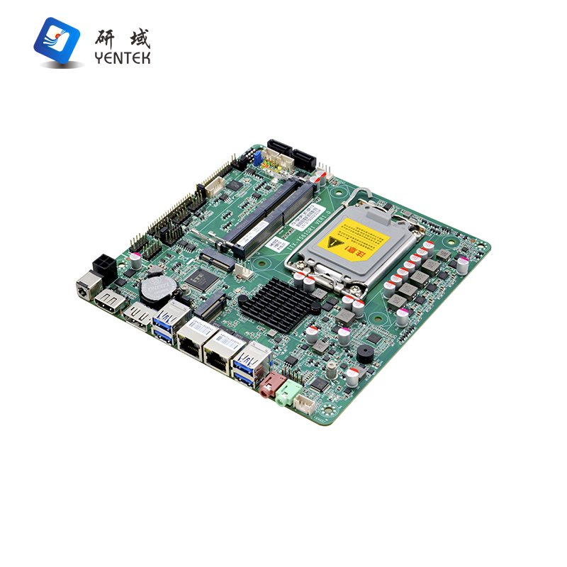 LGA1700 Intel H610 I3 I5 I7 I9 2 DDR4 SATA HD DP LVDS 4K Display 6 RS232 COM 2 RJ45 LAN Embedded Industrial Mini Itx Motherboard