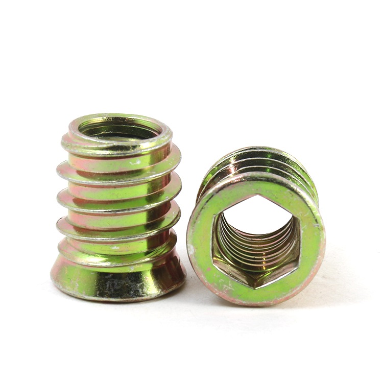 Factory Wholesale Threaded Inserts Type Rivet Nut M4 M5 M6 M8 Zinc Plated Used for Connecting Wooden Furniture