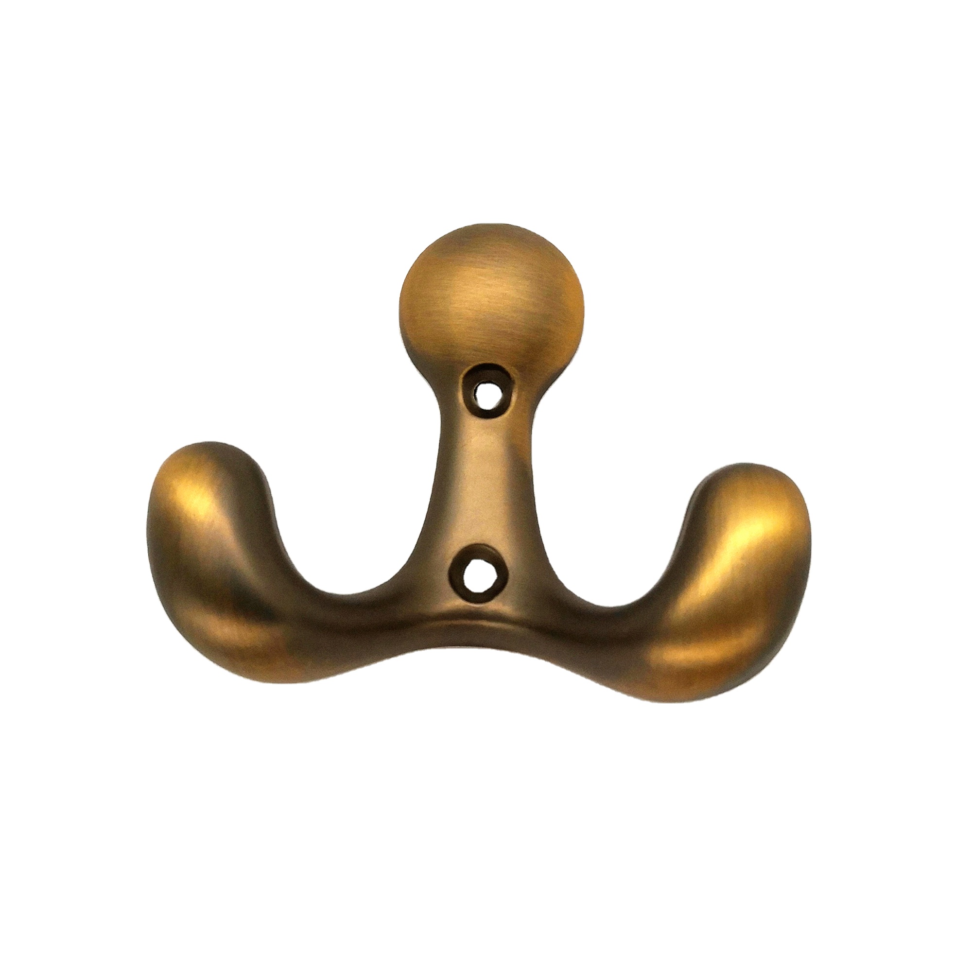 Zinc Alloy Metal Retro Wardrobe Hook Double Towel Coat Hook Hanging Black Pastoral Style Coat Hook