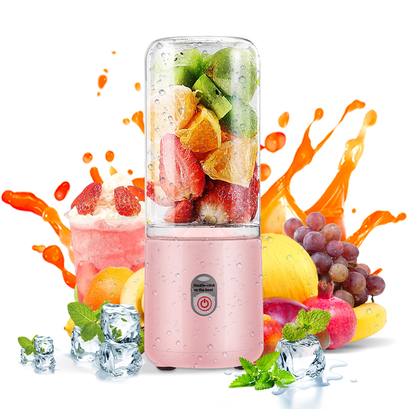 Personal Electric Mini Fruit Juice Bottle Blender Home USB Rechargeable 6 Blades Juicer Cup Machine Fruit Blender Mixer