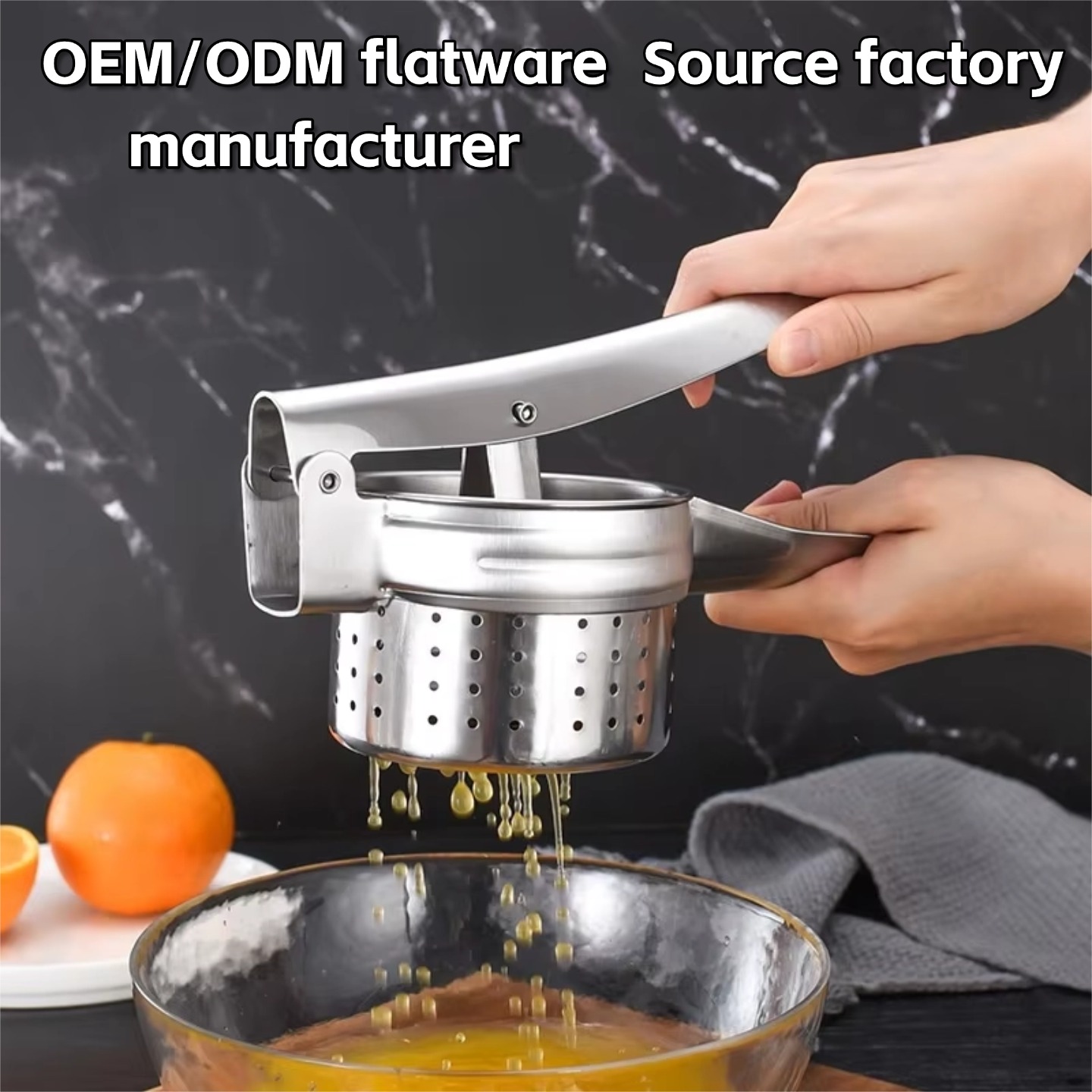 Dingyong Factory Wholesale Manual Multifunctional Stainless Steel Juicer Kitchen Fruit Squeezer Dehydrator Hand Washable Cutter