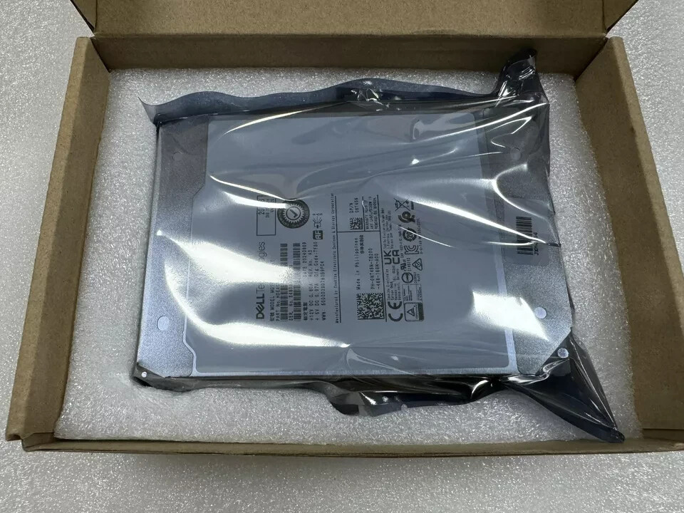 New sealed Dells 20TB Internal SAS 12Gbps 7.2K RPM 512e 3.5in Hot-plug Server Hard Drive