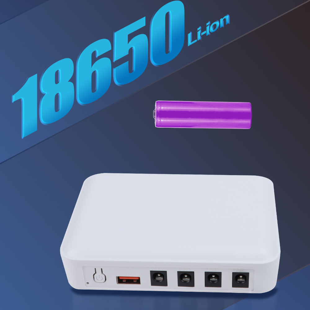 DC Mini UPS with Wifi Router 18650 Lithium Battery Backup Portable 5V 9V 12V Online Power Supply for CCTV Camera Single Phase