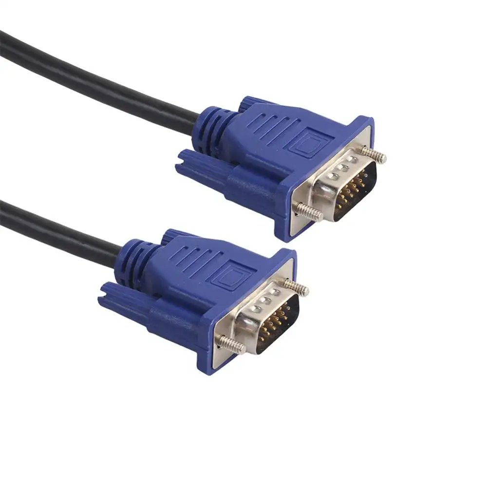 OEM Coaxial VGA to VGA Converter Cables 1m 1.5m 1.8m 1080P 15pin M/M for Projector Monitor and DVD Player PVC Jacket