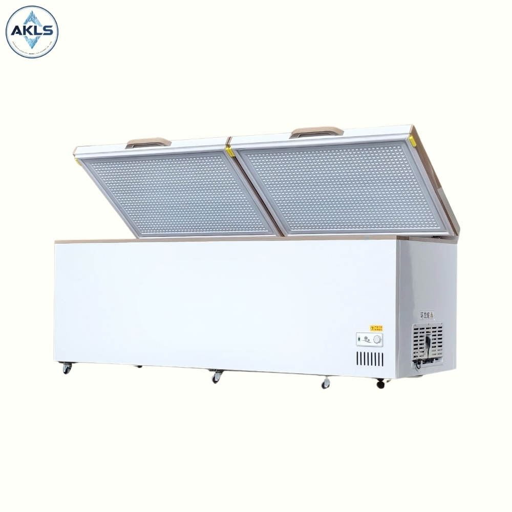 High Quality Wholesale Large Capacity Single Temperature Top Open Commercial Chest Freezer Deep Freezer Refrigerator High Click