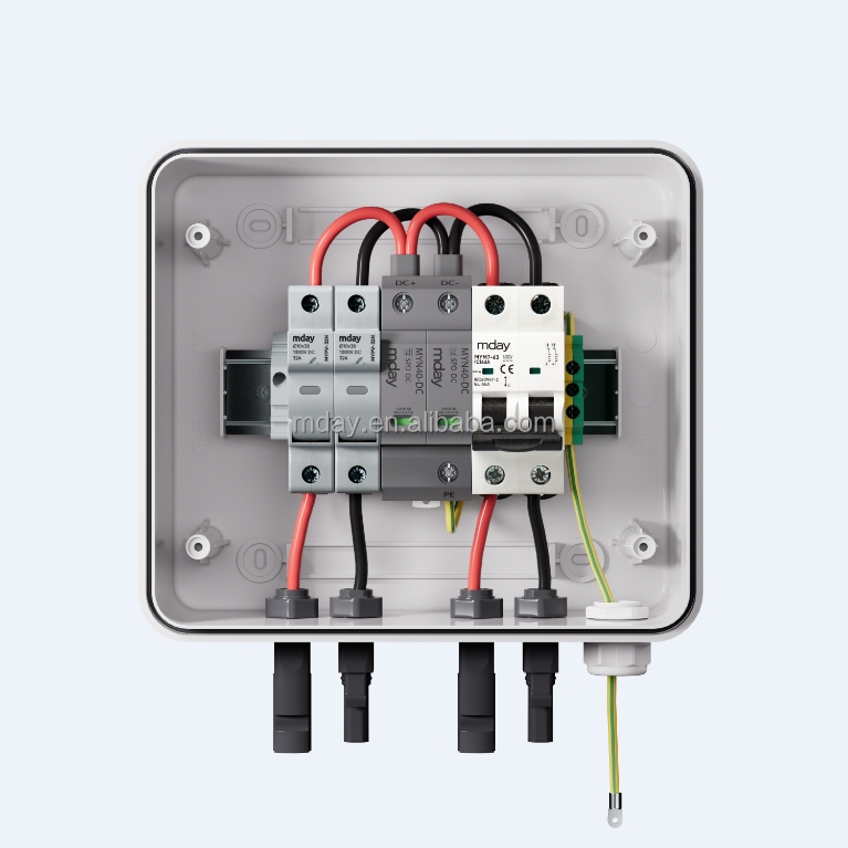 Mday 600V DC AC Solar Combiner Box 1 in 1 Out Solar String Combining for LV Products for Solar Installations