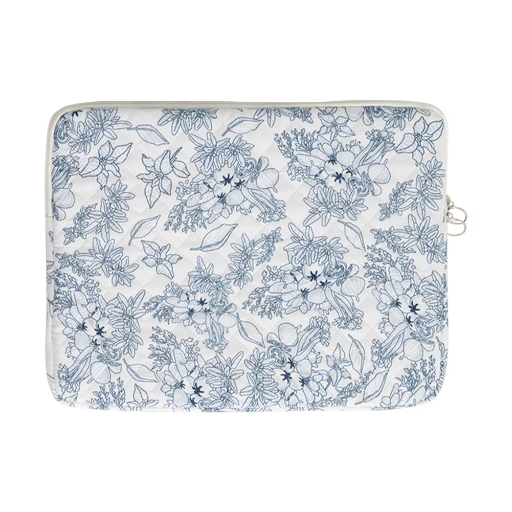 Xianghui 11/13/15 Inch Laptop Sleeve Quilted Coquette Floral Laptop Carrying Case Office Accessories Laptop Bag