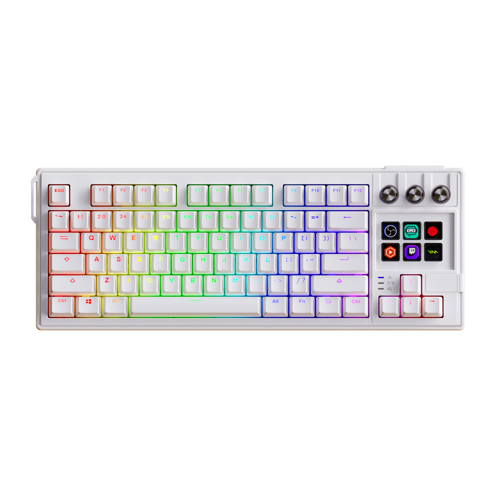 MiraBox K1Pro AI Wired Keyboard with LCD Smart Keys and Encoder Knobs