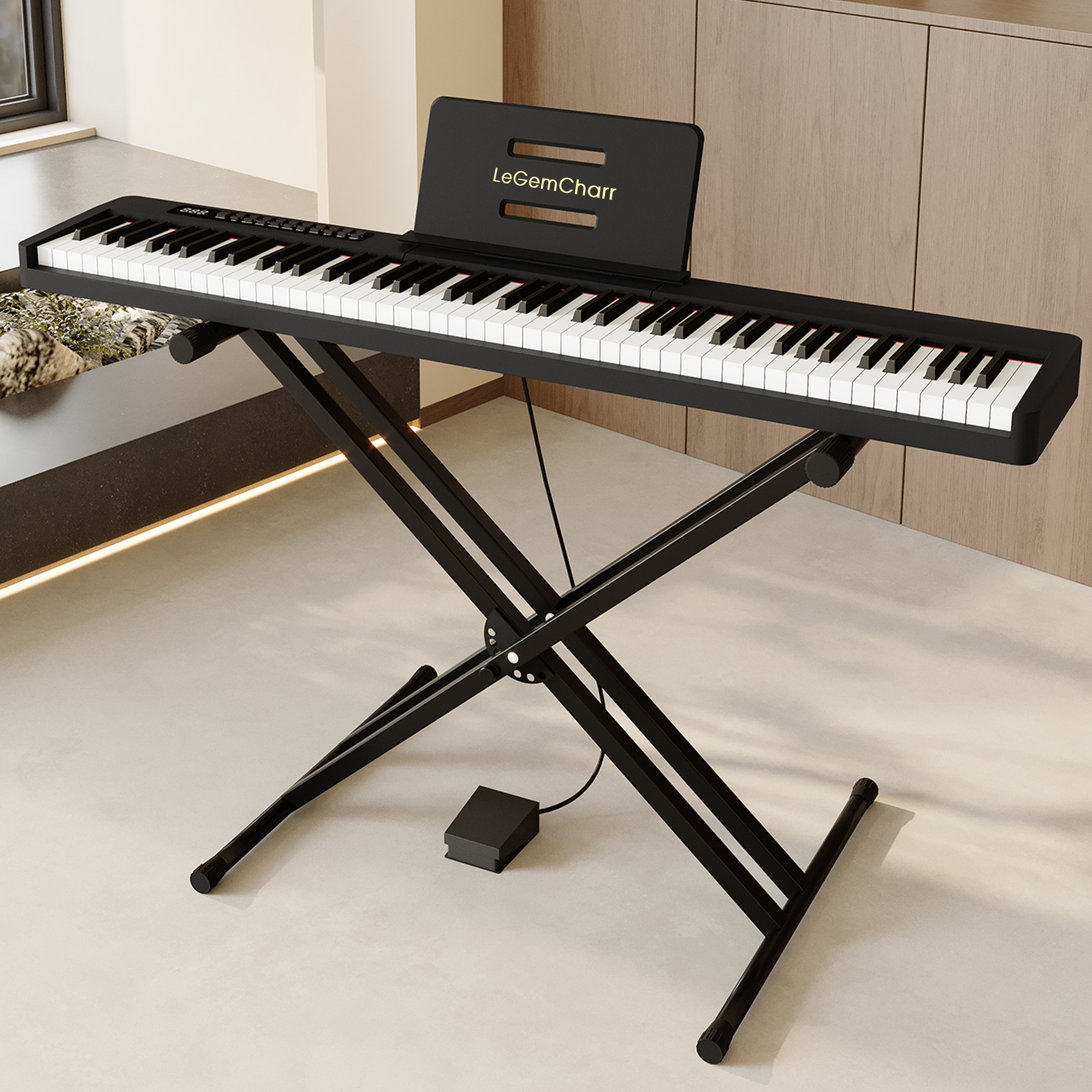 LeGemCharr Piano Keyboard Piano 88 Keys Musical Keyboard 88 Key Electronic Piano Electric