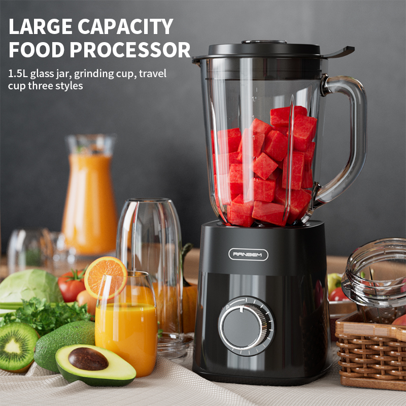 Automatic 2-Speed 1000W Kitchen Electric Blender Stainless Steel Mixing Bowl Juicer Table Blender Juice Extractor Juice Machine