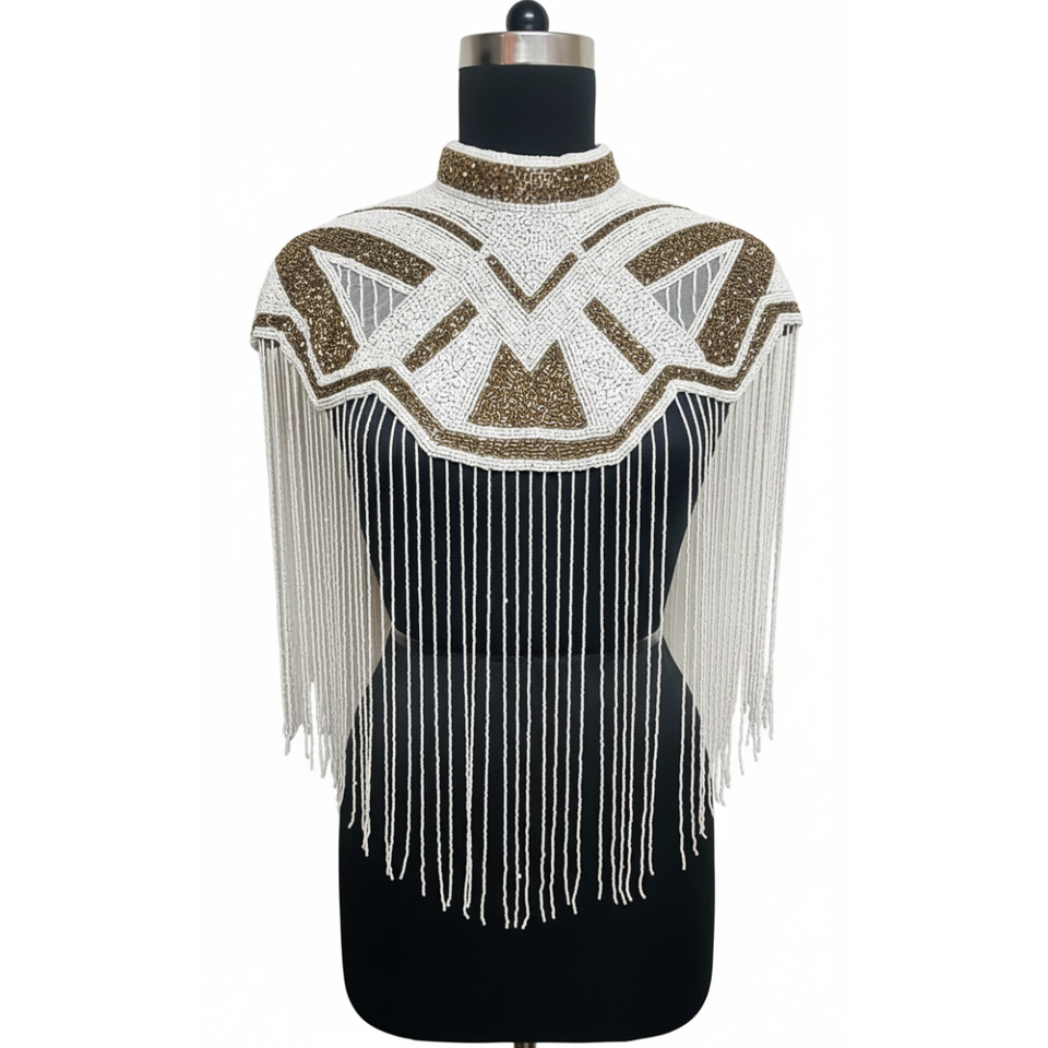 Beaded Fringe Shoulder Cape