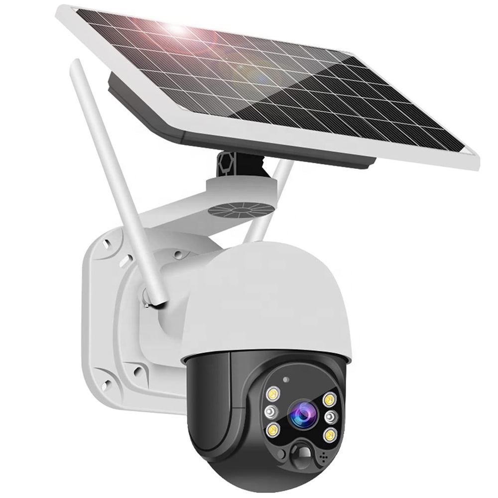 ICSEE 4MP 1080p Solar Security Camera System 360 Web Ptz Outdoor 4G IP Wifi Wireless PIR for Home or Business CCTV Network
