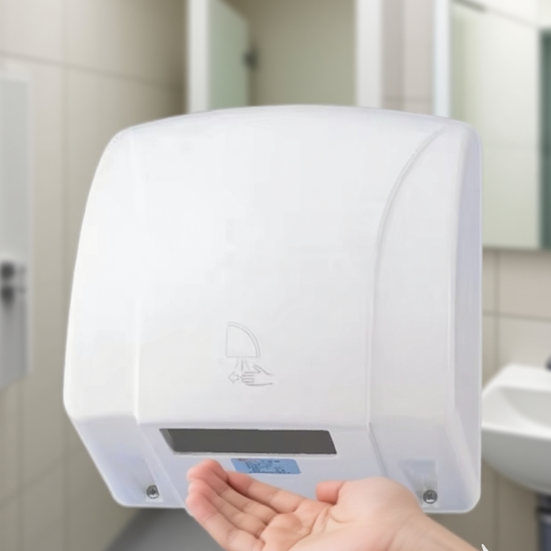 High Quality 1800w Bathroom Hand Dryer White VDE Plug Quiet Automatic for Hotels Top Choice for Luxury Bathrooms