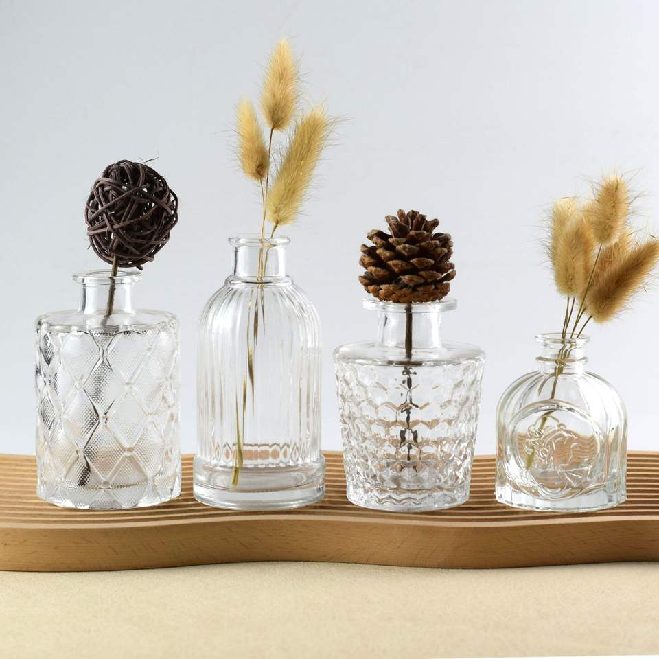 Прозрачные стеклянные вазы для бутонов (Bud Vases)
