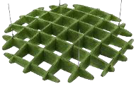 Акустический баффл FELT WAVE (1,2м х 1,2м х 150мм), крепление: 4 троса длиной 1,5м