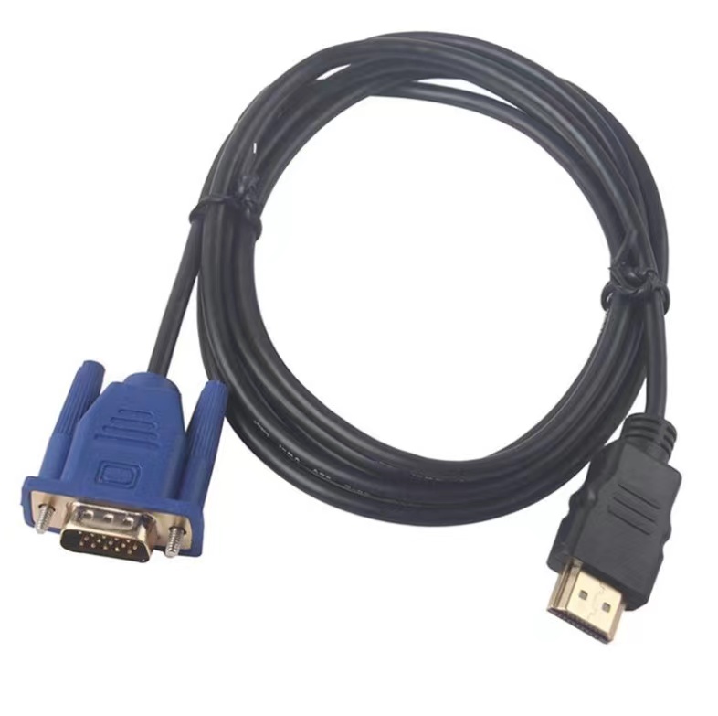 Wholesale Supply HDMI to VGA 1.8M Converter Adapter Laptop TV Connection Hdmi 1920*1080P Male HDMI to VGA Cable