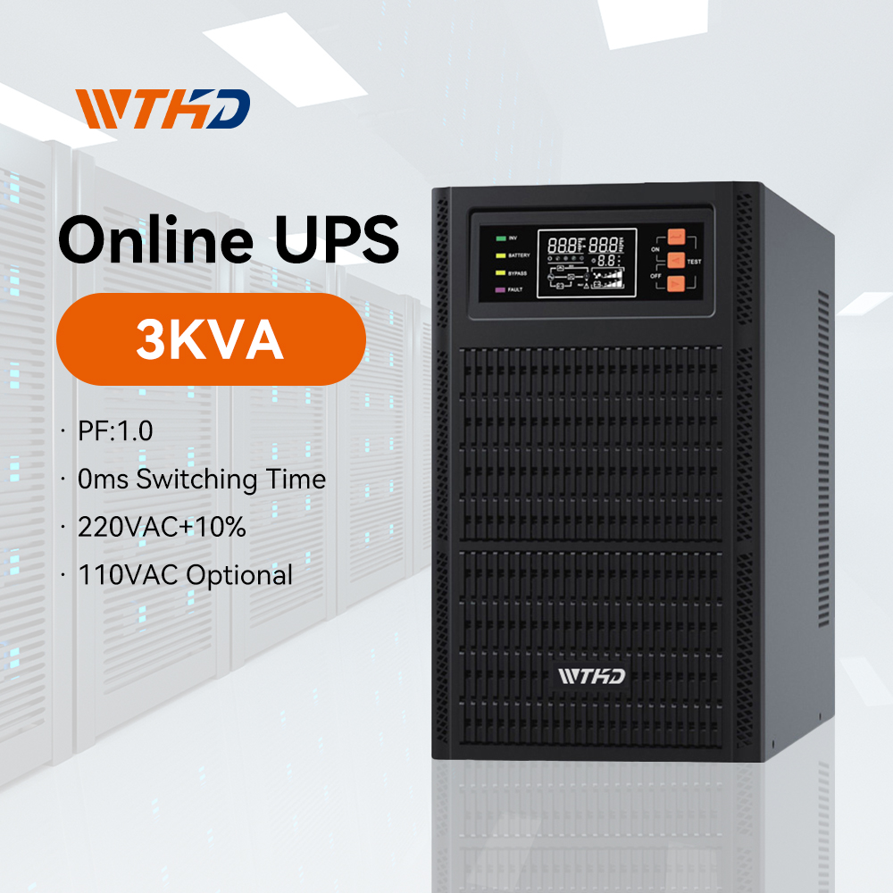 3KVA 3000W Online UPS 3KW Home Lcd Display 110vac 220vac High Frequency 3000VA Online UPS Backup Power Supply
