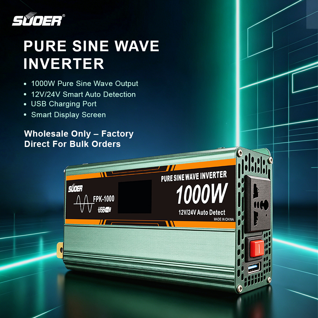 Dc to Ac Pure Sine Wave Vfd 1000W 2000w Power Inverter 24v 12v to 220v Inverters Converters Charger Board Car Inverter Plate