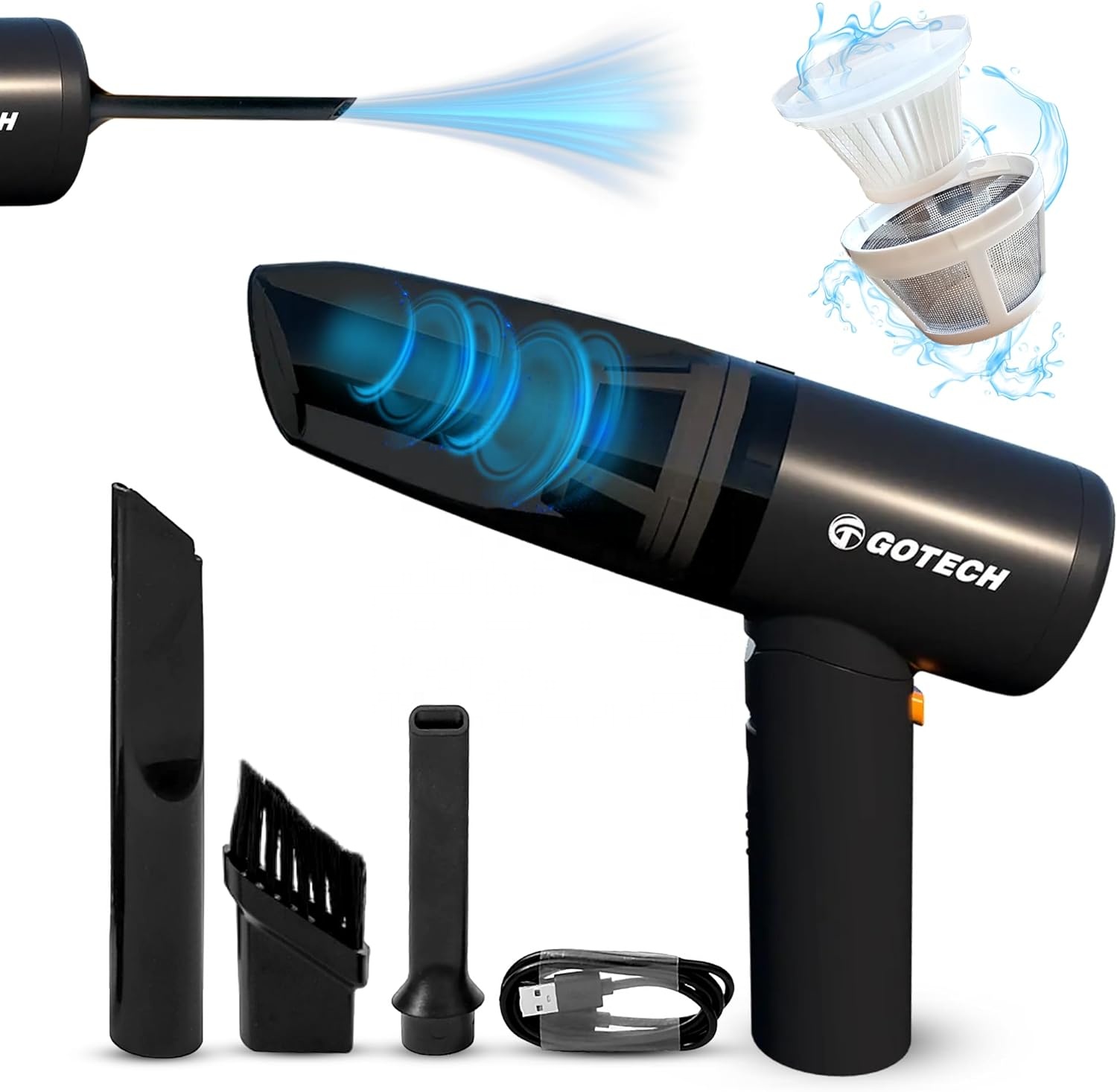 Hand Cleaning Car Vacuum Cleaner Smart Vacuum Cleaner 6000Pa Strong Suction Blowing Wireless Wet Dry Portable Vacuum Cleaner