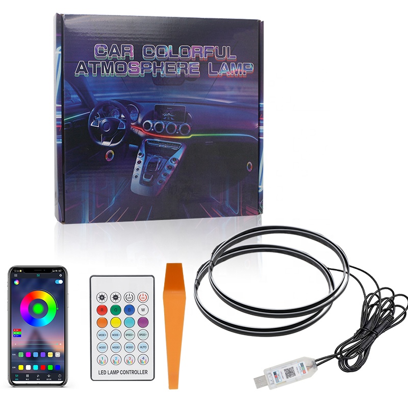 3M/3.5M LED Colorful Decorative Light Strip Acrylic ABS Material Cross-Border Car Ambient Interior Kits Auto Interior Lighting