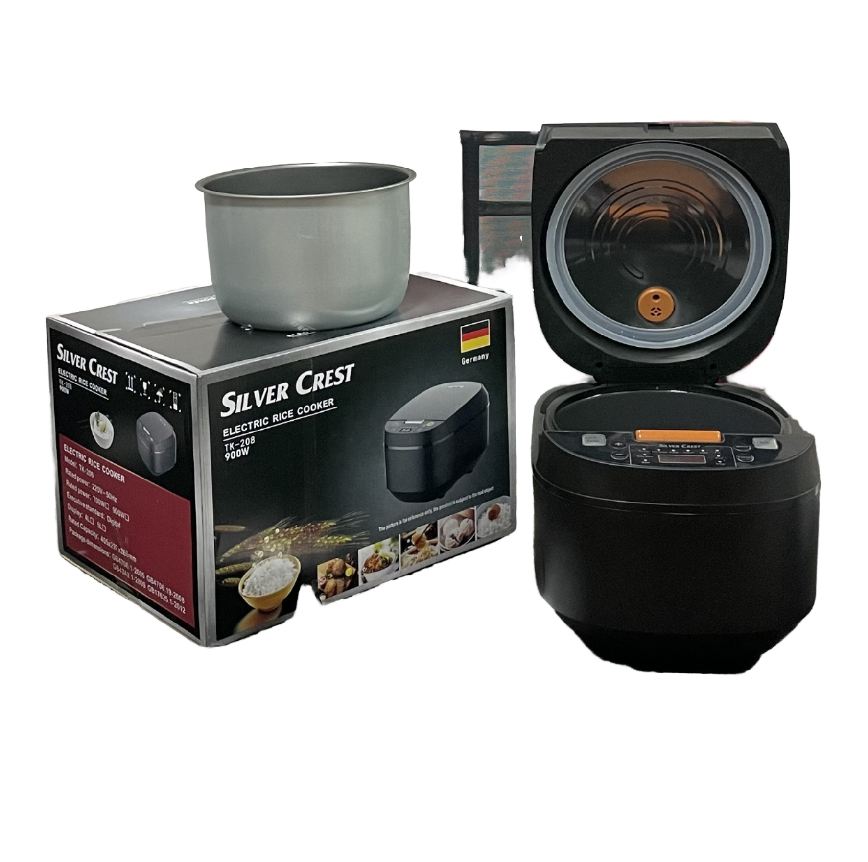 5-Liter Smart Electric Rice Cooker Fast Soup Maker Low Sugar Household Kitchen Appliance Plastic Housing