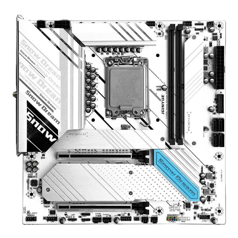 JGINYUE Z790M Snow Dream D5 Motherboard M-ATX PC Motherboard Supports 12th 13th 14th Generation LGA1700 Platform Processors