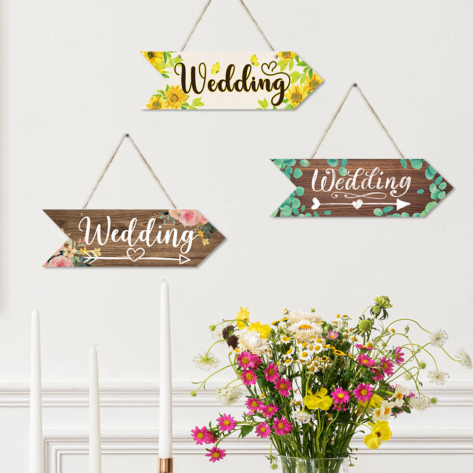 Указатель-стрелка «Wedding Wooden»