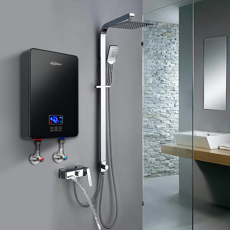 Latest Technology LED Digital Display Instant Electric Water Heater Faucet Free Spare Parts English Plastic for Hotels