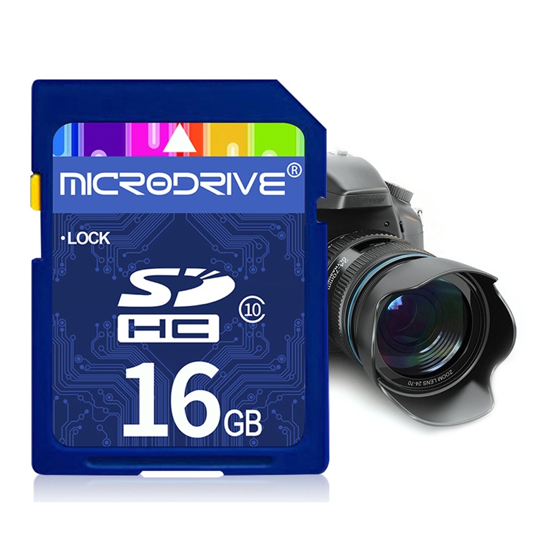 Microdrive 16GB/32GB/64GB/128GB High Speed Class 10 SD Memory Card, for All Digital Camera with SD Card Slot