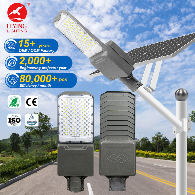 All in Two Split Solar Street Light Outdoor LED IP65 Waterproof High Brightness Solar Powered Street Lamp China Street Lighting