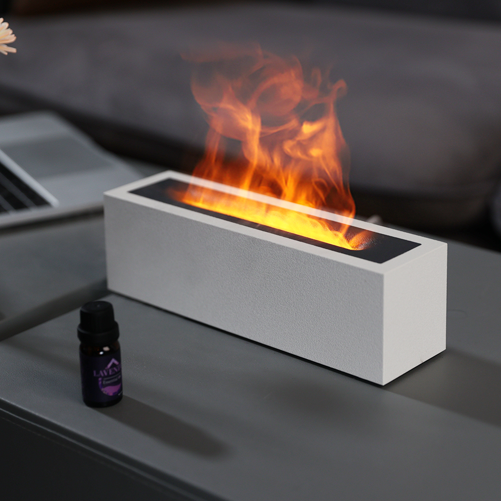 Simulation Flame Air Humidifier Aroma Diffuser with Night Light