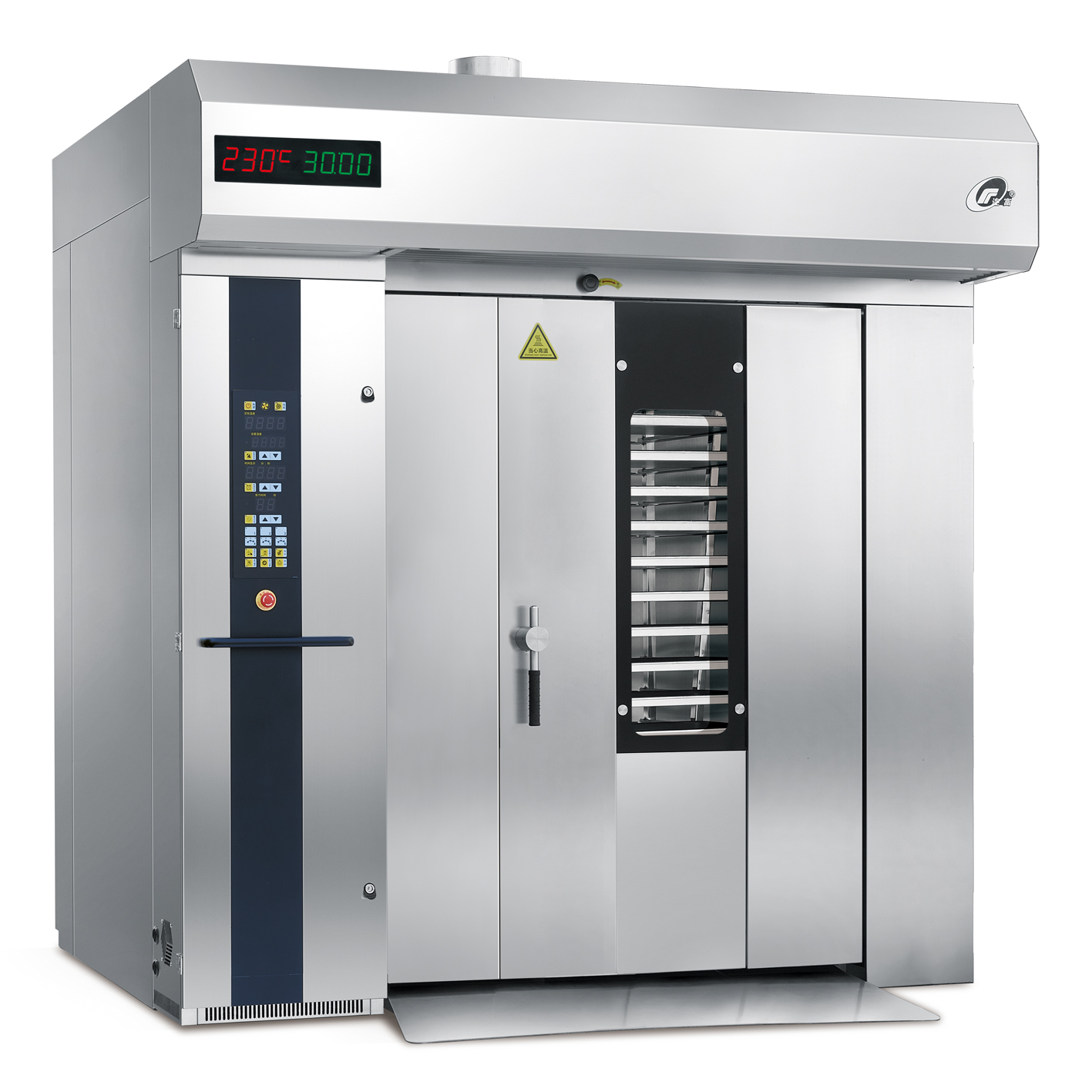 32 Trays Countercurrent Dissipation Hot Air Rotary Oven with Electric/Diesel/Gas Energy Reduce & Efficient Heat Transfer Bakery