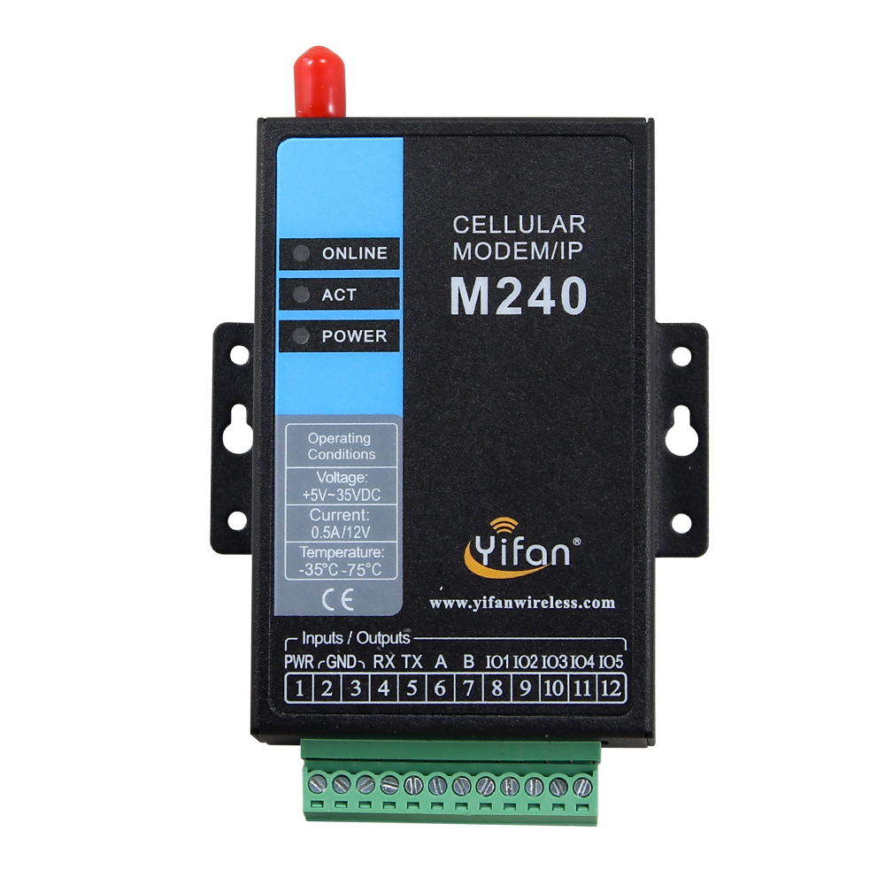 M240 LTE CAT4 CAT1 Industrial Cellular 4G Wireless Modem RS232/RS485 External 150mbps Transmission Rate IoT