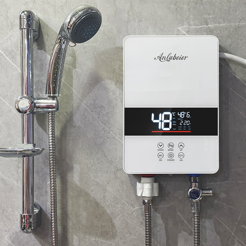 Direct Sales High-Grade 6kw Electric Instant Water Geyser for Household LED Temperature Display Plastic Construction for House