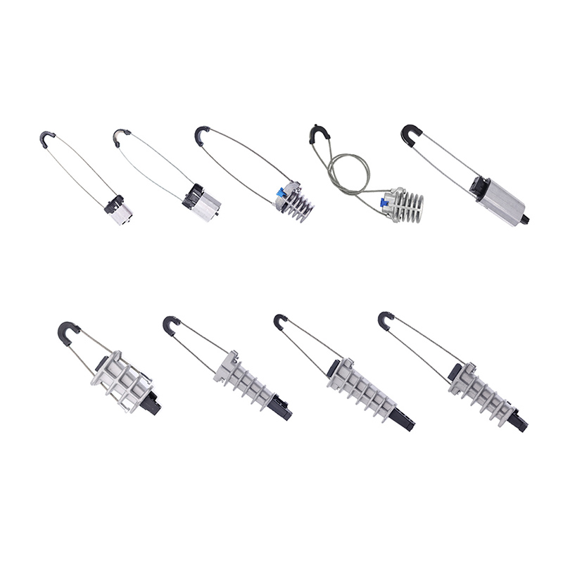 Aluminium Alloy Nylon Plus Fiber Glass Stainless Steel Metal Tension Clamp Anchoring Clamp Optical Fiber Power Accessories