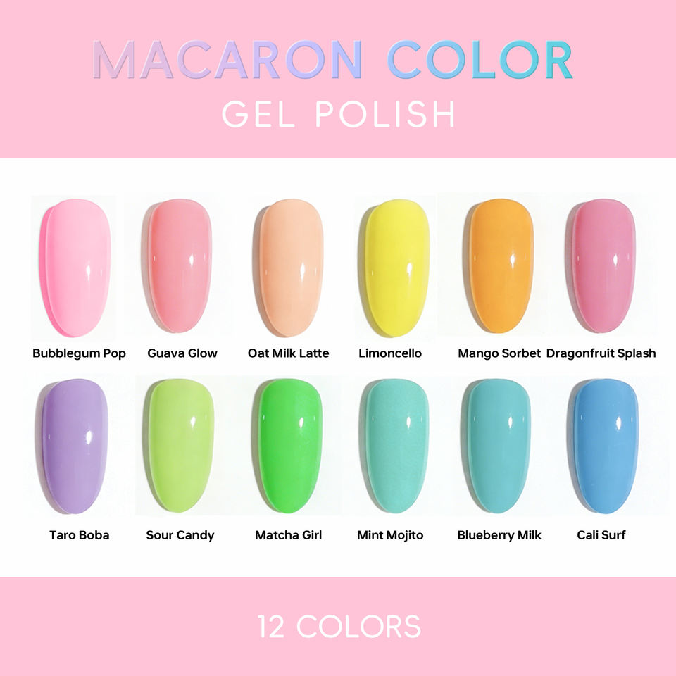 Набор премиум-гель-лаков Macaron (15 мл)
