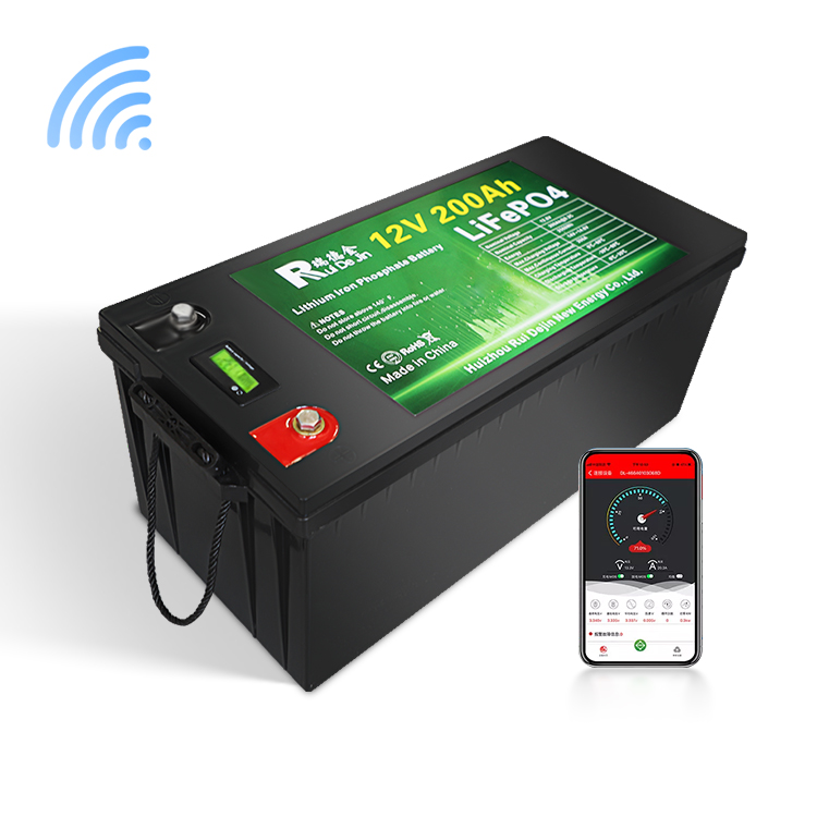 Ruidejin 12V Household Energy Storage System 200Ah LiFePO4 Prismatic Solid State Battery 6000 Cycles 3C-5C Discharge Rate -20C