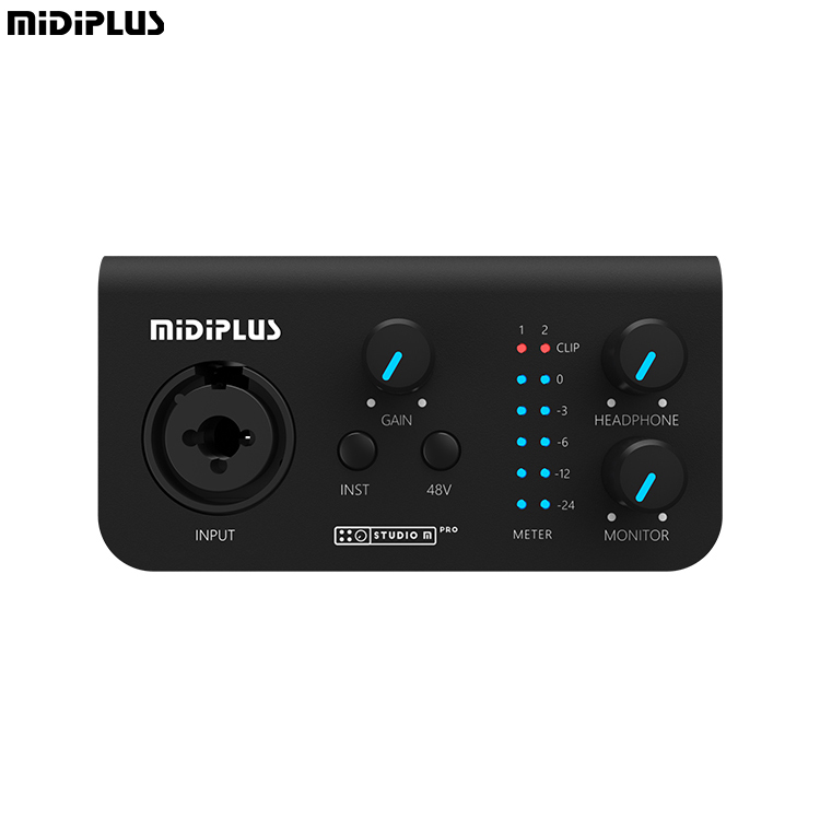 Midiplus Studio M Pro OTG Wholesale Full Set Professional Studio Recording Sound Card 1in2out USB Audio Interface with OTG